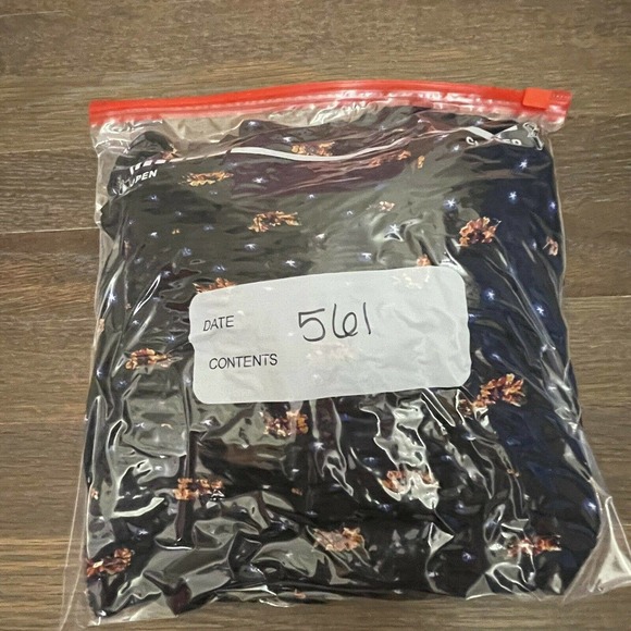 Free People Tunic Top Dress Womens Large Boho Festival Blue Long Sleeve New - Picture 10 of 10